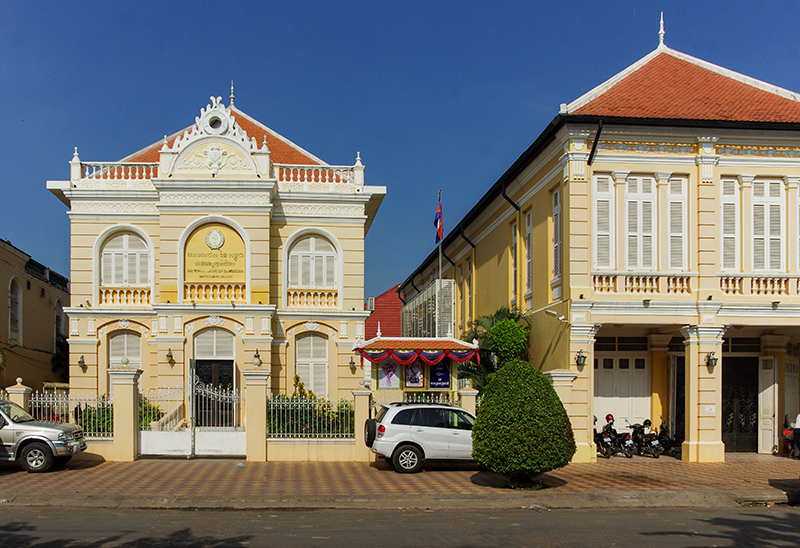 riverside architecture in battambang
