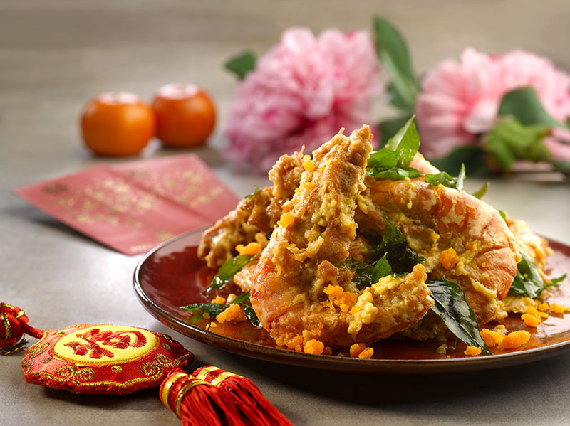 salted egg yolk golden tiger prawn