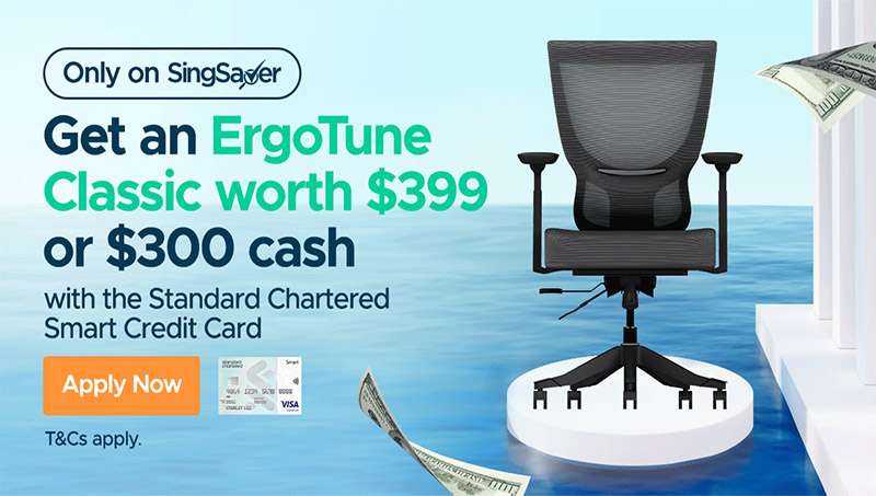 standard chartered credit card ergotune chair promotion