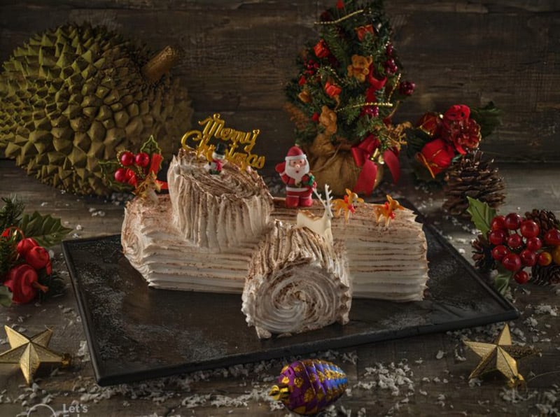 four seasons durian log cake
